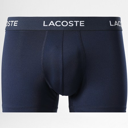 Lacoste - Lot De 3 Boxers Classic Bleu Marine Blanc Rouge