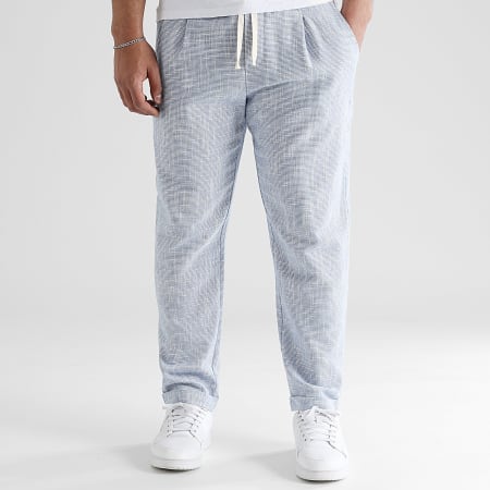 LBO - Pantalon Habillé Texturé 1852 Bleu Clair