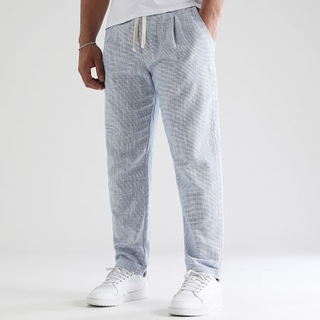 LBO - Pantalon Habillé Texturé 1852 Bleu Clair
