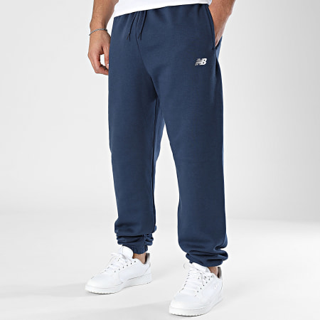 New Balance - Pantalones de chándal de forro polar MP41503 Azul marino