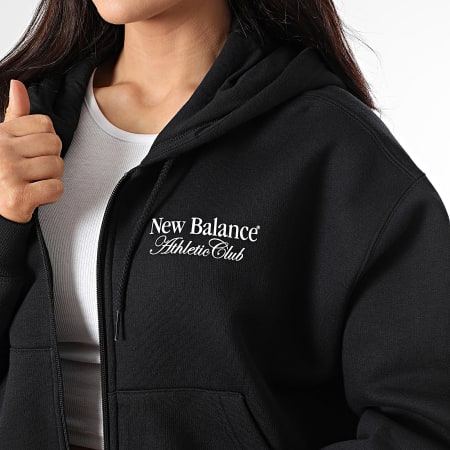 New Balance - Sweat Zippé Capuche Femme WJ51951 Noir