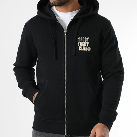 Teddy Yacht Club - Sweat Zippé Capuche Art Series Travis Noir
