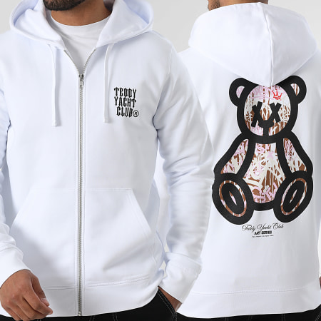 Teddy Yacht Club - Sudadera con capucha y cremallera Art Series Travis Blanco