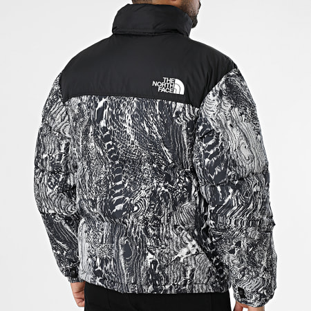 The North Face - Doudoune Capuche Retro Nuptse 1996 A3C8D Noir Blanc