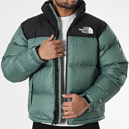 The North Face - Doudoune Capuche Retro Nuptse 1996 A3C8D Vert Noir