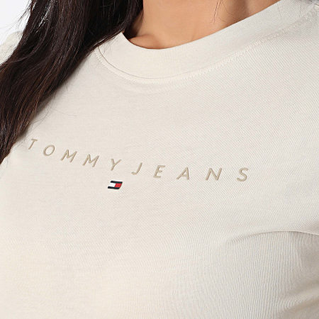 Tommy Jeans - Tee Shirt Femme Tonal Linear 0315 Beige