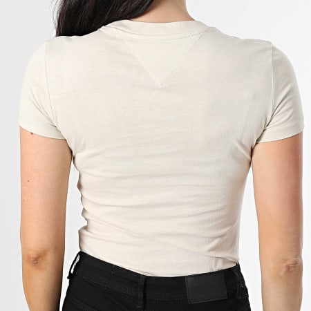 Tommy Jeans - Tee Shirt Femme Tonal Linear 0315 Beige