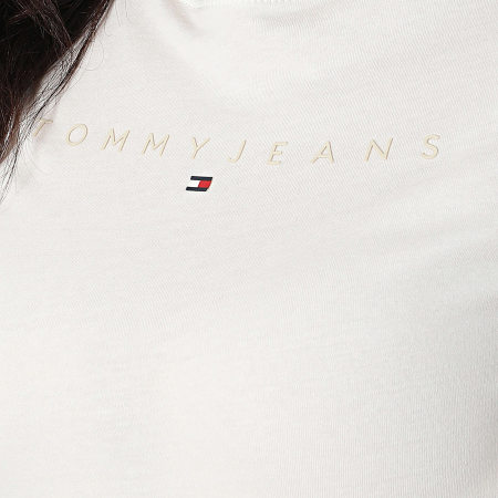 Tommy Jeans - Tee Shirt Femme Tonal Linear 0315 Blanc