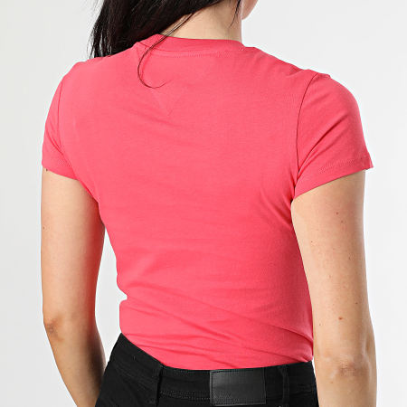 Tommy Jeans - Tee Shirt Femme Tonal Linear 0315 Rose