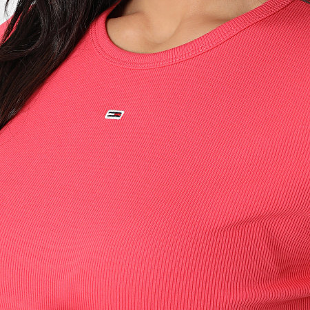 Tommy Jeans - Tee Shirt Slim Femme Essential 7383 Rose