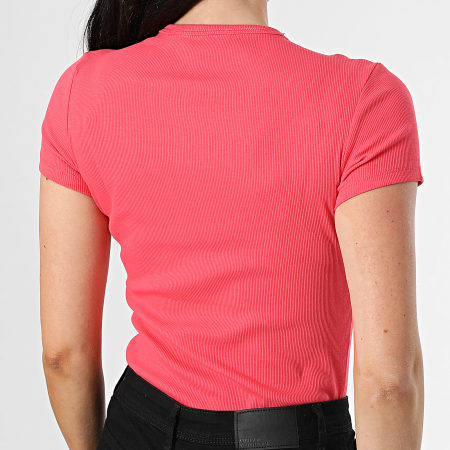 Tommy Jeans - Tee Shirt Slim Femme Essential 7383 Rose
