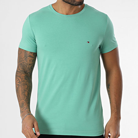 Tommy Hilfiger - Tee Shirt Slim Stretch 0800 Vert
