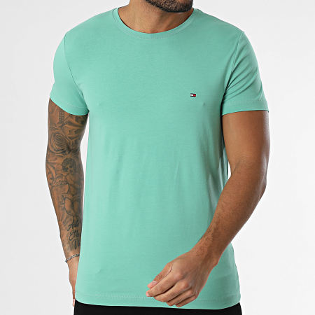 Tommy Hilfiger - Tee Shirt Slim Stretch 0800 Vert