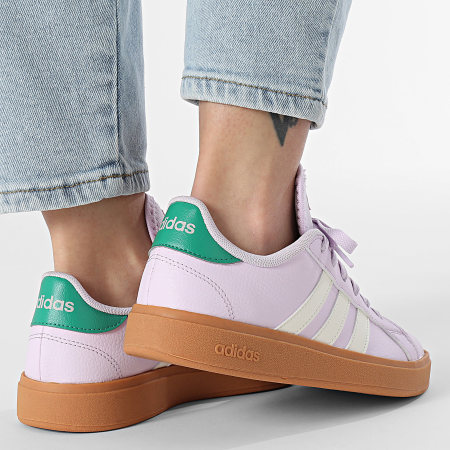 Adidas Sportswear - Baskets Femme Grand Court Base 2.0 JH8617 Ice Lavender Off White Court Green