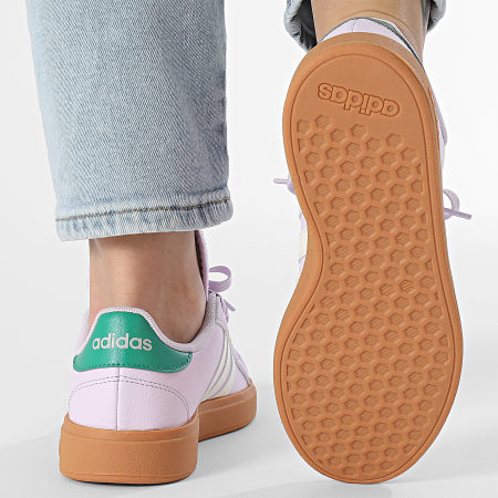 Adidas Sportswear - Baskets Femme Grand Court Base 2.0 JH8617 Ice Lavender Off White Court Green