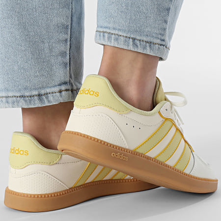 Adidas Sportswear - Baskets Femme Breaknet Sleek JH6878 Off White Power Yellow Utility Yellow
