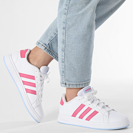 Adidas Sportswear - Baskets Femme Grand Court 2.0 K JI0971 Cloud White Pulse Magenta Glow Blue