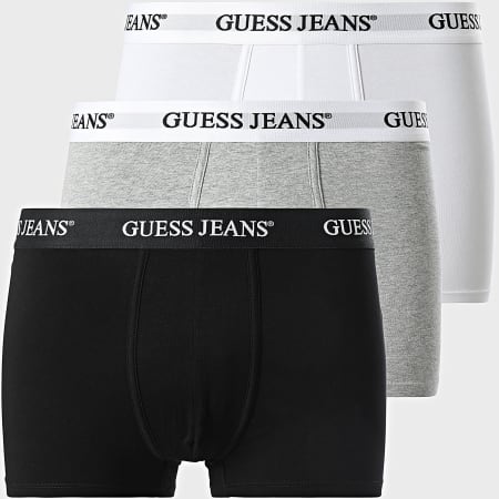 Guess - Lot De 3 Boxers M4BZ48-K6YW1 Noir Blanc Gris Chiné