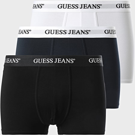 Guess - Lot De 3 Boxers M4BZ48-K6YW1 Blanc Bleu Marine Noir