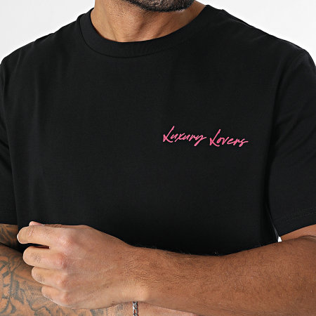 Luxury Lovers - Camiseta negra oversize Contrabando