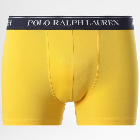 Polo Ralph Lauren - Lot De 3 Boxers Jaune Bleu Roi Bleu Marine