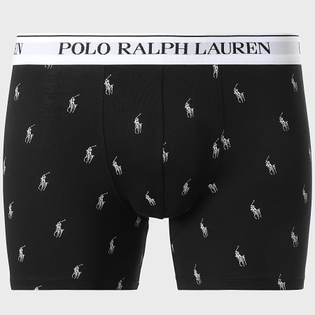 Polo Ralph Lauren - Lot De 3 Boxers Blanc Noir Gris Anthracite Chiné