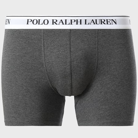 Polo Ralph Lauren - Lot De 3 Boxers Blanc Noir Gris Anthracite Chiné