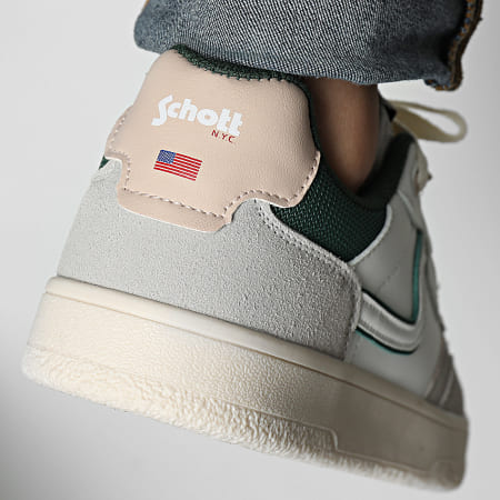 Schott NYC - Zapatillas Darcy Blanco Verde