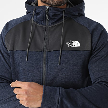 The North Face - Veste Zippée Capuche Reaxion Fleece A8CNP Bleu Marine Noir