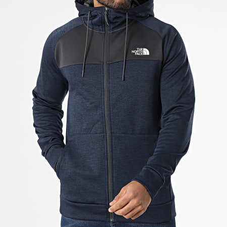 The North Face - Veste Zippée Capuche Reaxion Fleece A8CNP Bleu Marine Noir