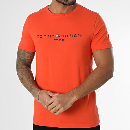 Tommy Hilfiger - Tee Shirt Slim Logo 1797 Orange
