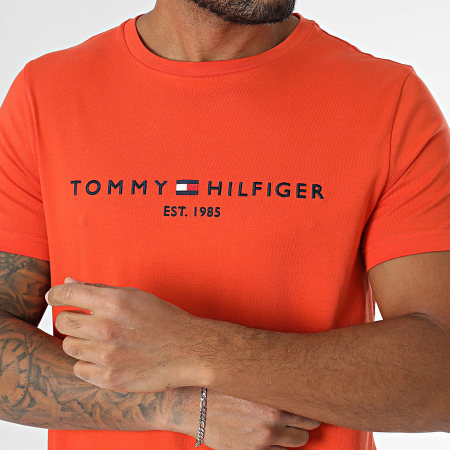 Tommy Hilfiger - Tee Shirt Slim Logo 1797 Orange
