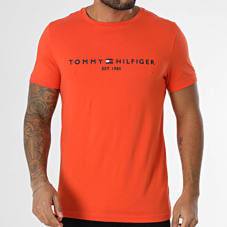 Tommy Hilfiger - Tee Shirt Slim Logo 1797 Orange