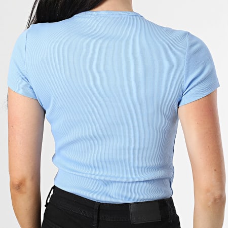 Tommy Jeans - Tee Shirt Slim Femme Essential 7383 Bleu Clair