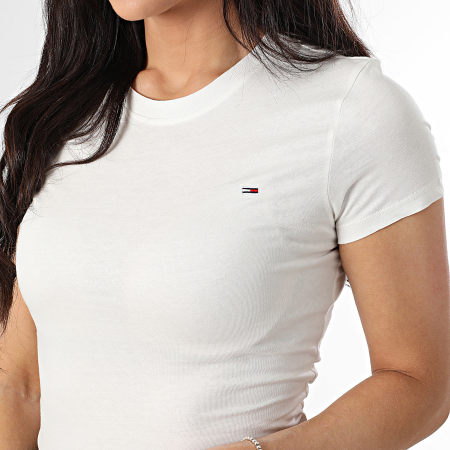 Tommy Jeans - Tee Shirt Femme Slim 0459 Blanc