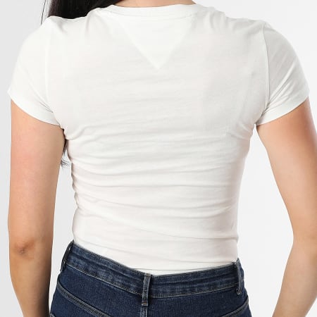 Tommy Jeans - Tee Shirt Femme Slim 0459 Blanc