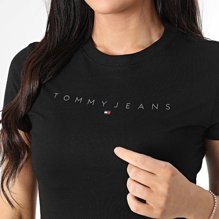 Tommy Jeans - Tee Shirt Femme Tonal Linear 0315 Noir