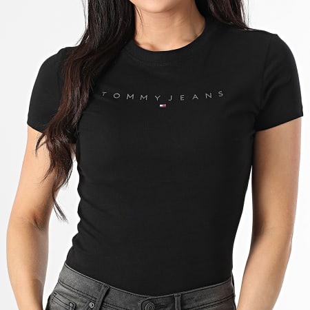 Tommy Jeans - Tee Shirt Femme Tonal Linear 0315 Noir
