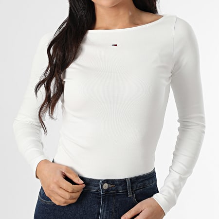 Tommy Hilfiger - Tee Shirt Manches Longues Femme Boat 1350 Blanc