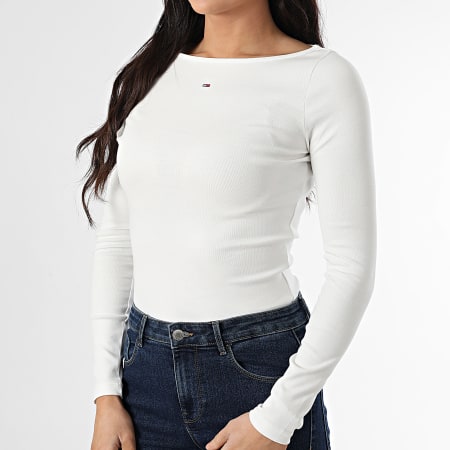 Tommy Hilfiger - Tee Shirt Manches Longues Femme Boat 1350 Blanc