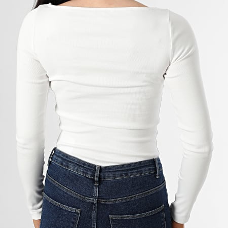 Tommy Hilfiger - Tee Shirt Manches Longues Femme Boat 1350 Blanc