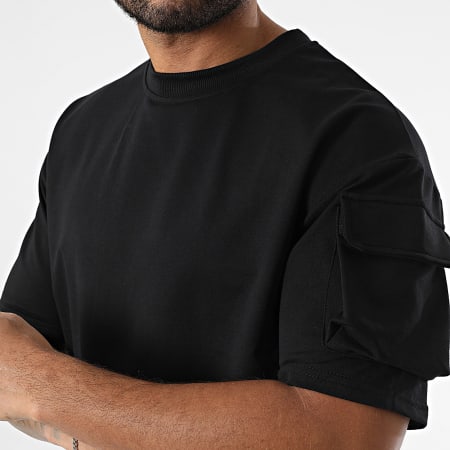 Zayne Paris  - Ensemble Sweat Crewneck Et Short Jogging Cargo Noir