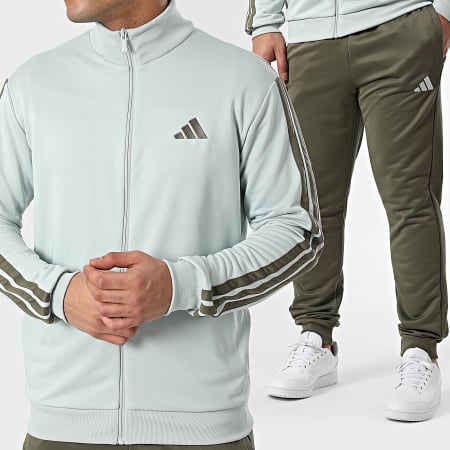Adidas Sportswear - Ensemble De Survetement 3 Stripes JI8874 Vert Clair Vert Kaki