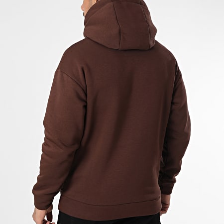 ADJ - Sweat Capuche Coeur Chic Marron Noir