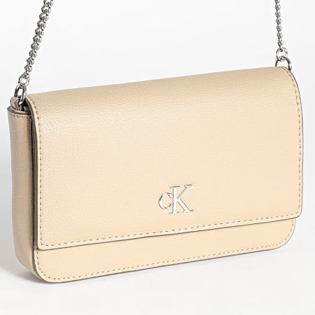 Calvin Klein - Sac A main Femme Minimal Monogram Flap 2260 Beige