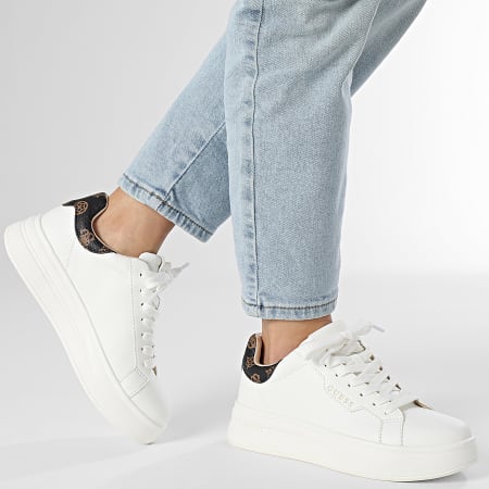 Guess - Baskets Femme FLPWINFAL12 White Brown