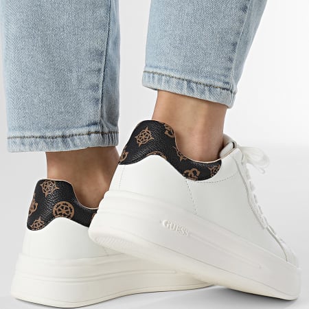 Guess - Baskets Femme FLPWINFAL12 White Brown