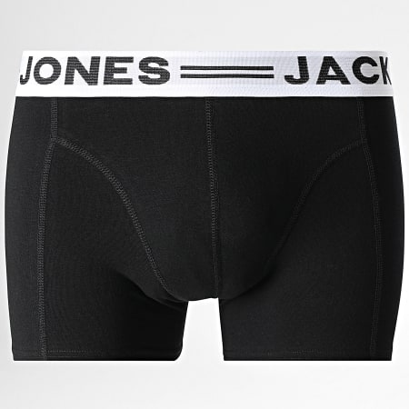 Jack And Jones - Lot De 3 Boxers Sense Blanc Gris Chiné Noir
