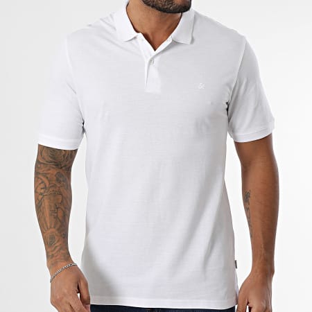 Jack And Jones - Polo Manches Courtes Basic Blanc