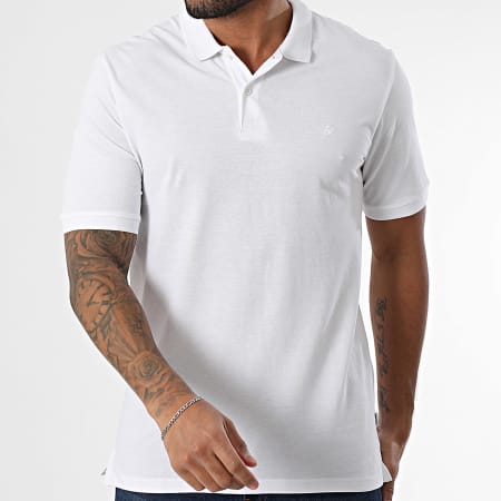 Jack And Jones - Polo Manches Courtes Basic Blanc